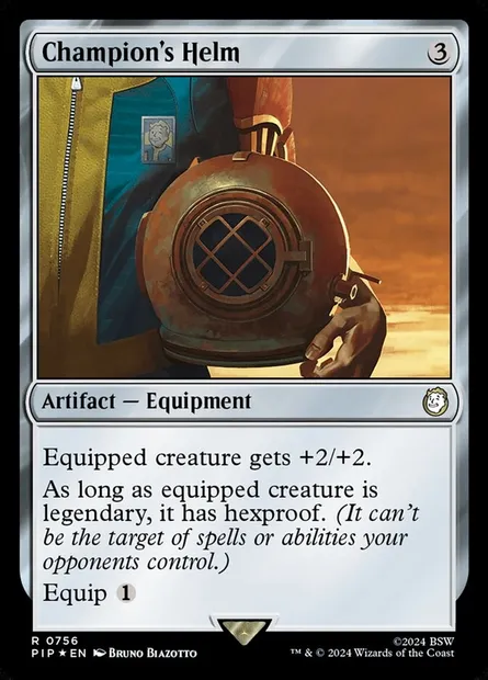 Champion's Helm, Magic card PIP 756 — Fallout set