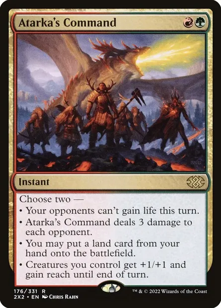 Atarka's Command, Magic card 2X2 176 — Double Masters 2022 set