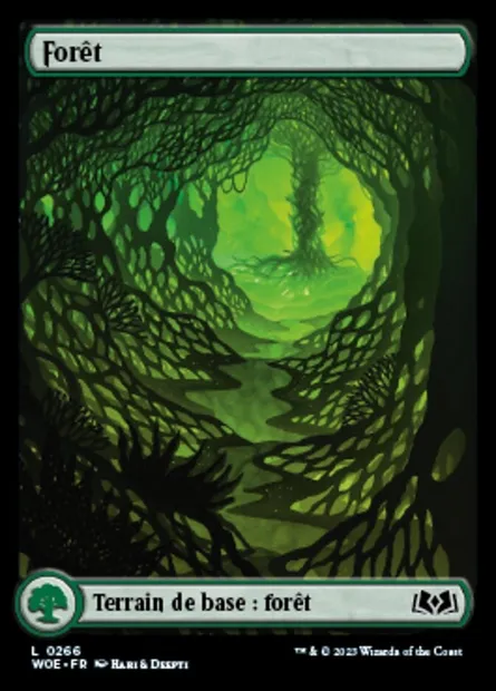 Forêt, carte Magic WOE 266 — extension Wilds of Eldraine