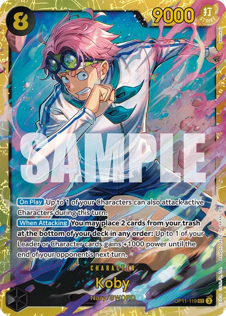 Koby, One Piece card OP11-119 — A FIST OF DIVINE SPEED set