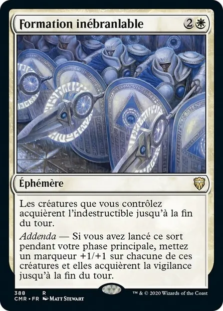 Formation inébranlable, carte Magic CMR 388 — extension Commander Legends