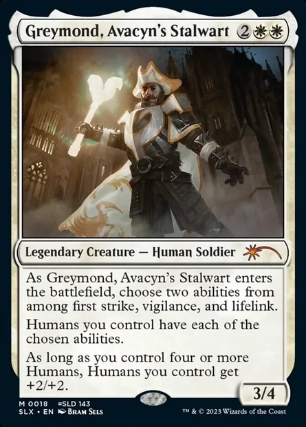 Greymond, Avacyn's Stalwart, Magic card SLX 18 — Universes Within set