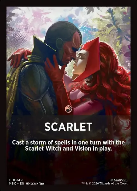 Scarlet, Magic card FMSC 49 — Marvel Super Heroes Jumpstart Front Cards set