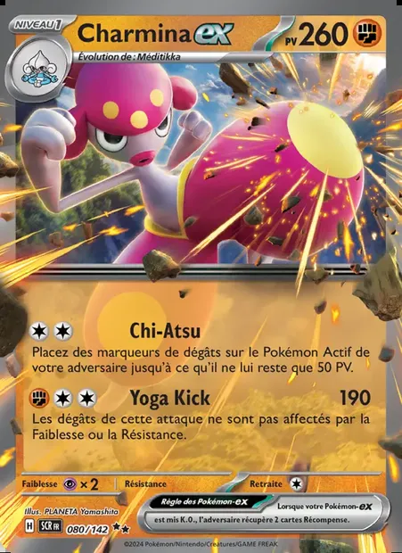 Charmina-ex, carte Pokémon SCR 080 — extension Couronne Stellaire