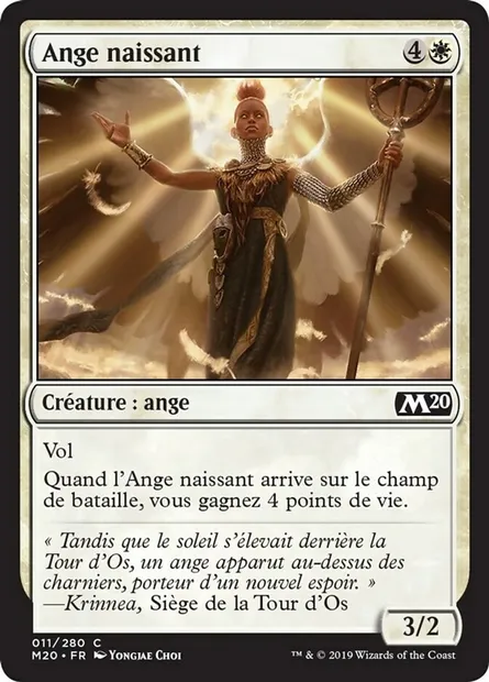 Ange naissant, carte Magic M20 11 — extension Core Set 2020