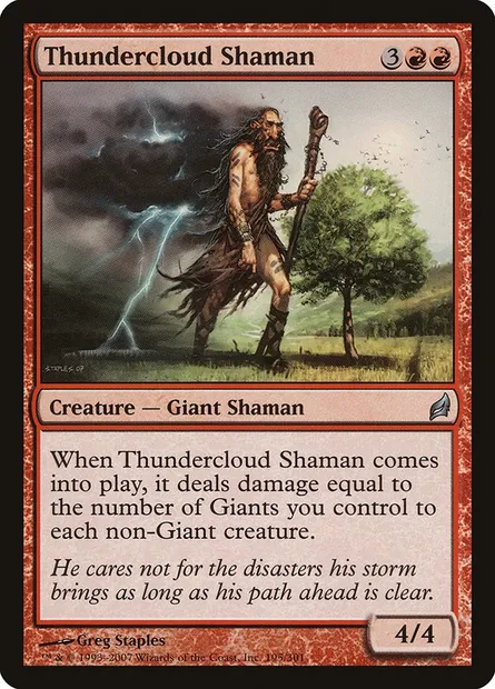 Thundercloud Shaman, Magic card LRW 195 — Lorwyn set