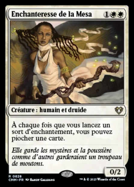 Enchanteresse de la Mesa, carte Magic CMM 828 — extension Commander Masters