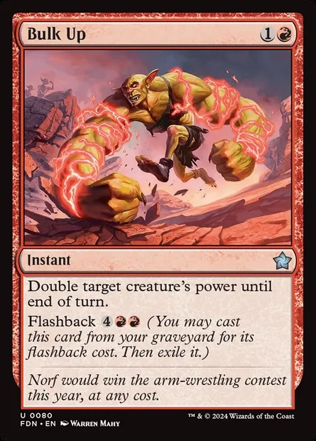 Bulk Up, Magic card FDN 80 — Foundations set