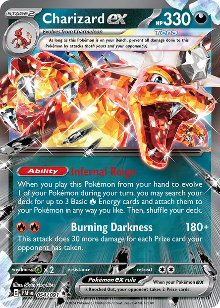 Charizard ex, Pokémon card PAF 054 — Paldean Fates set