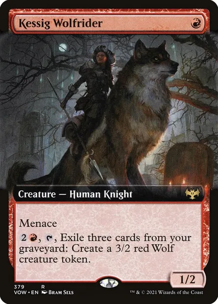 Kessig Wolfrider, Magic card VOW 379 — Innistrad: Crimson Vow set