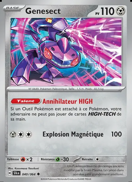 Genesect, carte Pokémon SFA 040 — extension Fable Nébuleuse