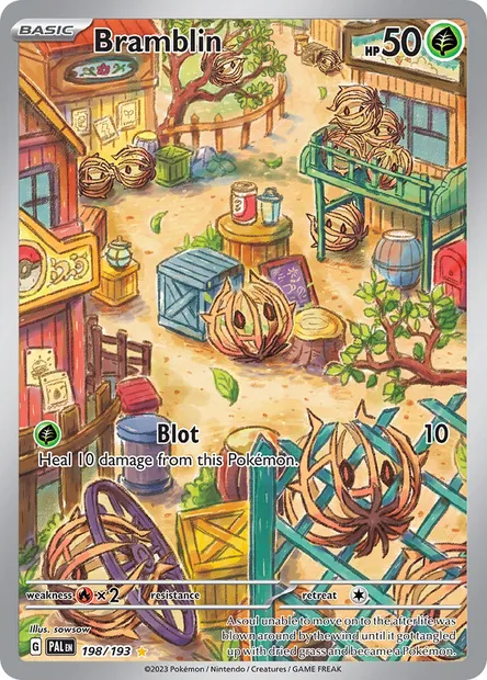 Bramblin, Pokémon card PAL 198 — Paldea Evolved set