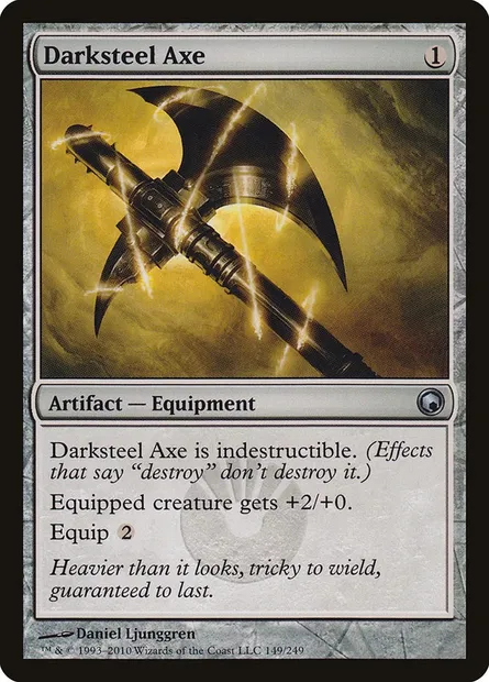 Darksteel Axe, Magic card SOM 149 — Scars of Mirrodin set