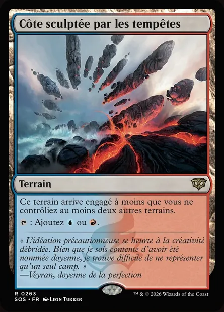 Côte sculptée par les tempêtes, carte Magic SOS 263 — extension Secrets of Strixhaven