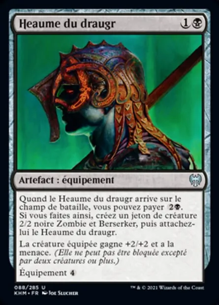Heaume du draugr, carte Magic KHM 88 — extension Kaldheim