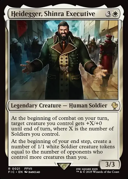Heidegger, Shinra Executive, Magic card FIC 21 — Final Fantasy Commander set