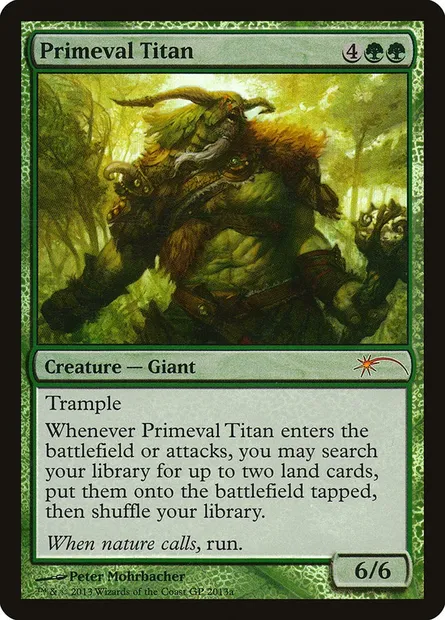 Titan primitif, carte Magic PGPX 2013a — extension Grand Prix Promos