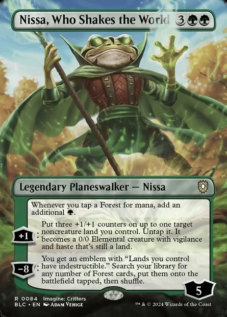 Nissa, Who Shakes the World, Magic card BLC 84 — Bloomburrow Commander set