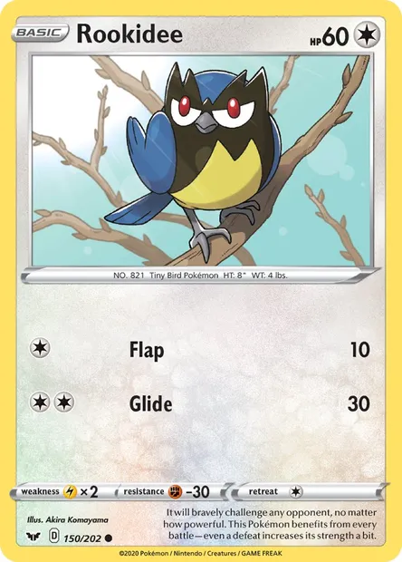 Rookidee, Pokémon card SSH 150 — Sword & Shield set