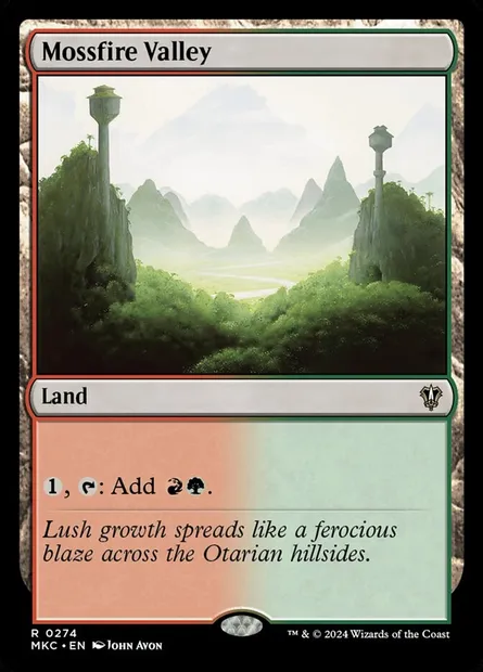Mossfire Valley, Magic card MKC 274 — Murders at Karlov Manor Commander set