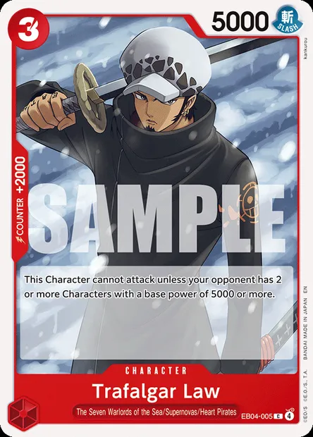 Trafalgar Law, One Piece card EB04-005 — EGGHEAD CRISIS set