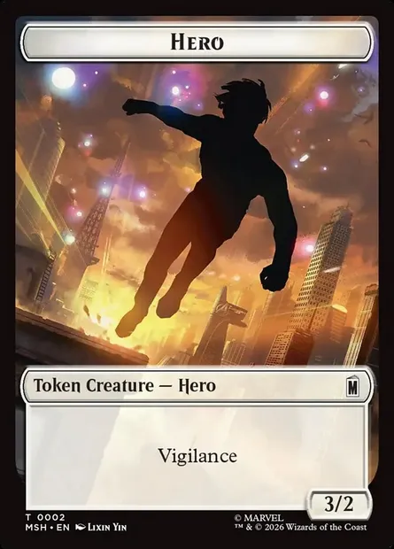 Hero, carte Magic TMSH 2 — extension Marvel Super Heroes Tokens