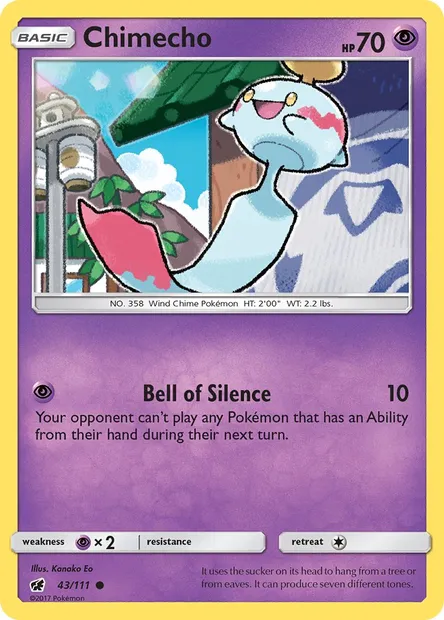 Chimecho, Pokémon card CIN 43 — Crimson Invasion set