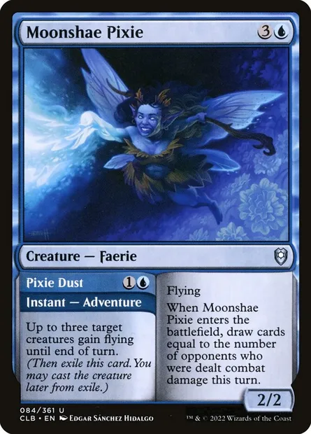 Moonshae Pixie // Pixie Dust, Magic card CLB 84 — Commander Legends: Battle for Baldur's Gate set
