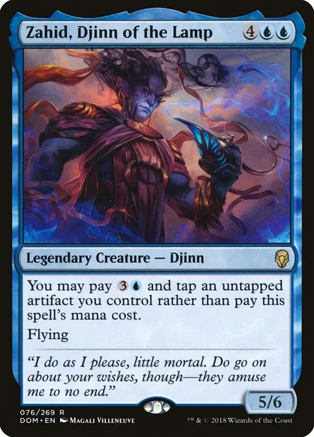 Zahid, Djinn of the Lamp, Magic card DOM 76 — Dominaria set