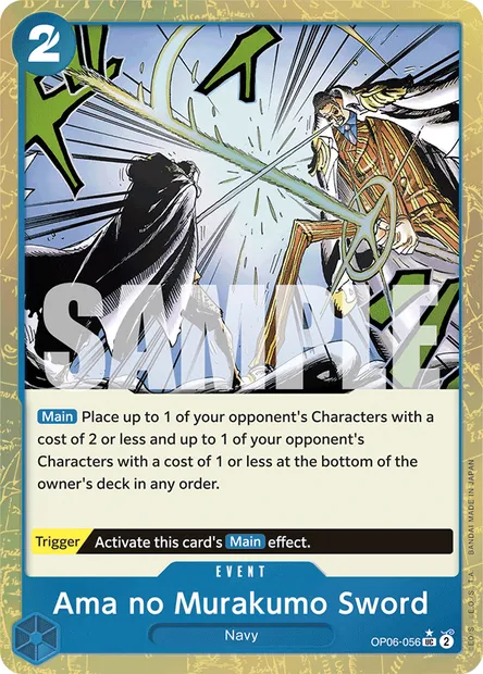 Ama no Murakumo Sword, One Piece card OP06-056 — WINGS OF THE CAPTAIN set