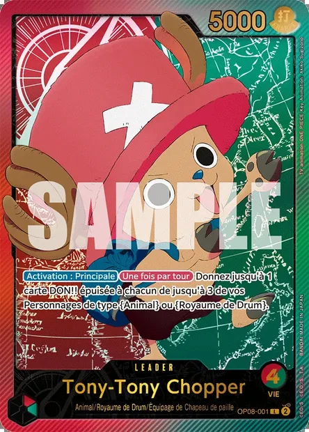 Tony-Tony Chopper, carte One Piece OP08-001 — extension TWO LEGENDS