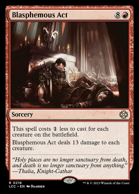 Blasphemous Act, Magic card LCC 216 — The Lost Caverns of Ixalan Commander set