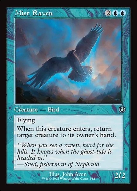 Corbeau des brumes, carte Magic INR 362 — extension Innistrad Remastered
