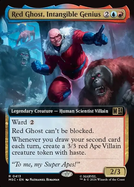 Red Ghost, Intangible Genius, Magic card MSC 413 — Marvel Super Heroes Commander set