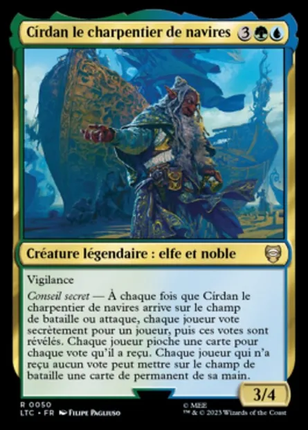Círdan le charpentier de navires, carte Magic LTC 50 — extension Tales of Middle-earth Commander