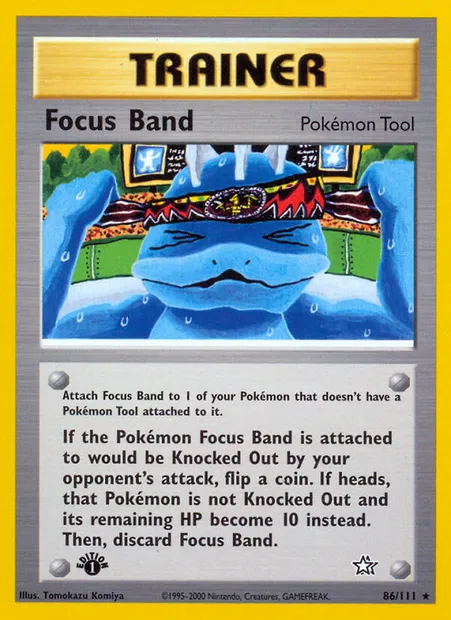 Focus Band, Pokémon card NG 86 — Neo Genesis set
