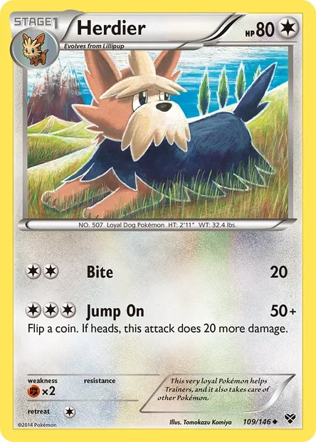 Herdier, Pokémon card XY 109 — XY set