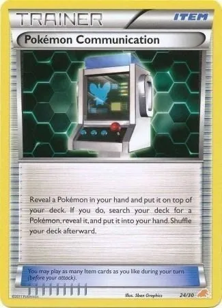 Communication Pokémon, carte Pokémon TK5E 024 — extension BW Trainer Kit Excadrill