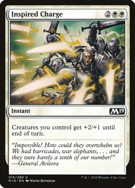 Inspired Charge, Magic card M19 15 — Core Set 2019 set