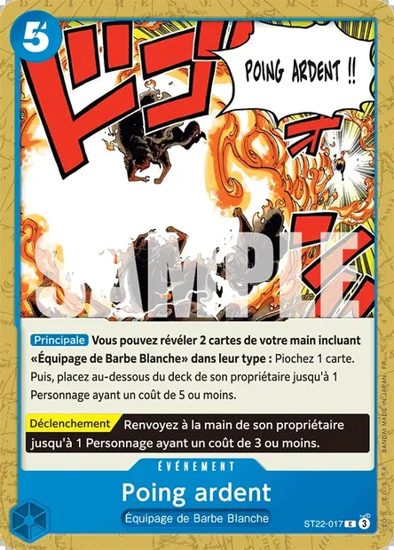 Poing ardent, carte One Piece ST22-017 — extension ACE ET NEWGATE