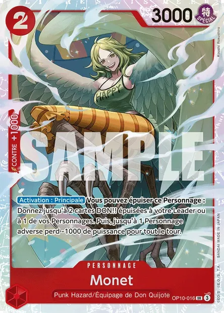 Monet, carte One Piece OP10-016 — extension SANG ROYAL