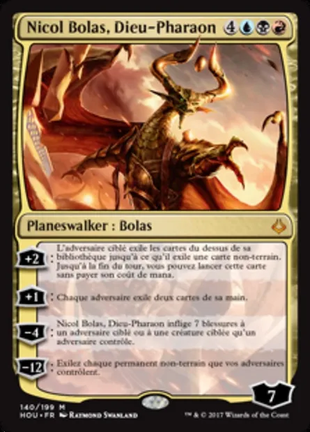 Nicol Bolas, Dieu-Pharaon, carte Magic HOU 140 — extension L’âge de la destruction