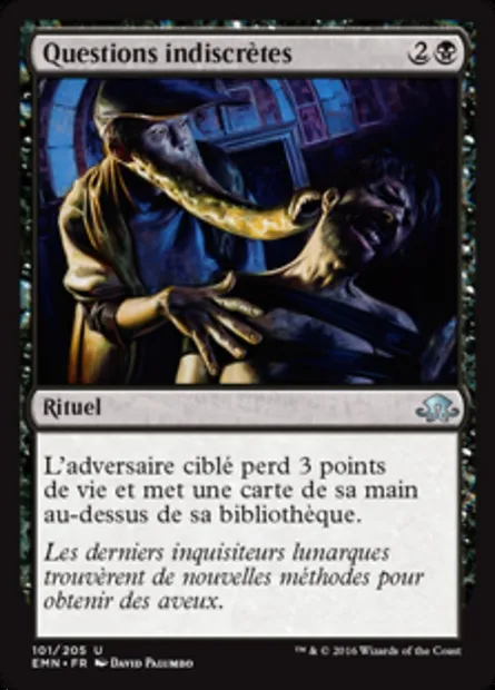 Questions indiscrètes, carte Magic EMN 101 — extension La lune hermétique