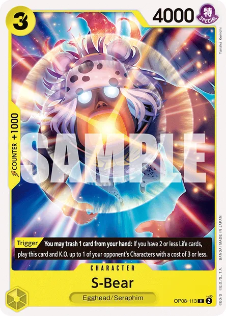 S-Bear, carte One Piece OP08-113 — extension TWO LEGENDS