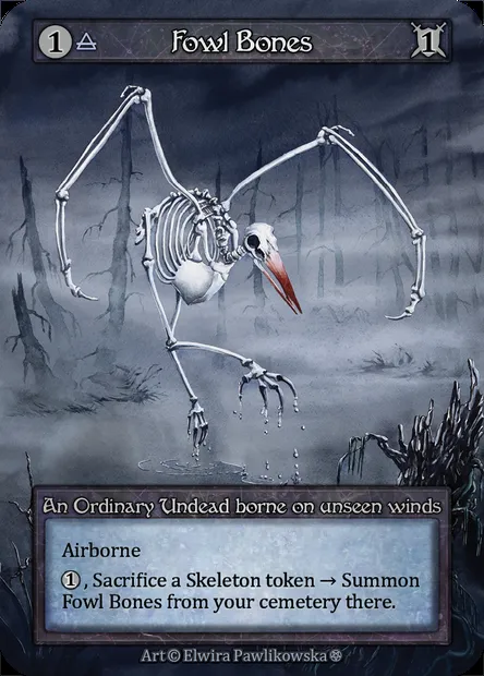 Fowl Bones, carte Sorcery GOT 074 — extension Gothic