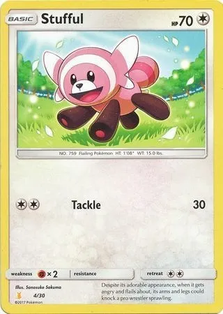 Stufful, Pokémon card TK10A 004 — Sun & Moon Trainer Kit: Lycanroc & Alolan Raichu (Alolan Raichu) set