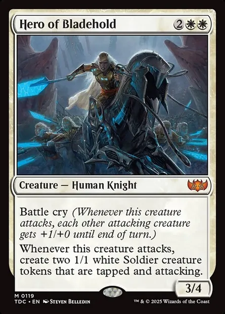 Hero of Bladehold, Magic card TDC 119 — Tarkir: Dragonstorm Commander set