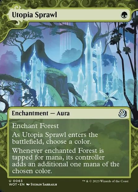 Utopia Sprawl, Magic card WOT 63 — Wilds of Eldraine: Enchanting Tales set