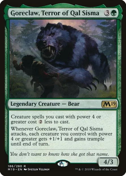 Griffeboyaux, terreur de Qal Sisma, carte Magic PM19 186p — extension Core Set 2019 Promos