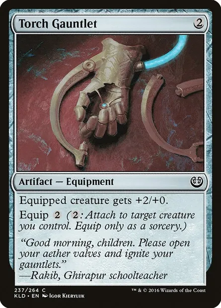 Torch Gauntlet, Magic card KLD 237 — Kaladesh set